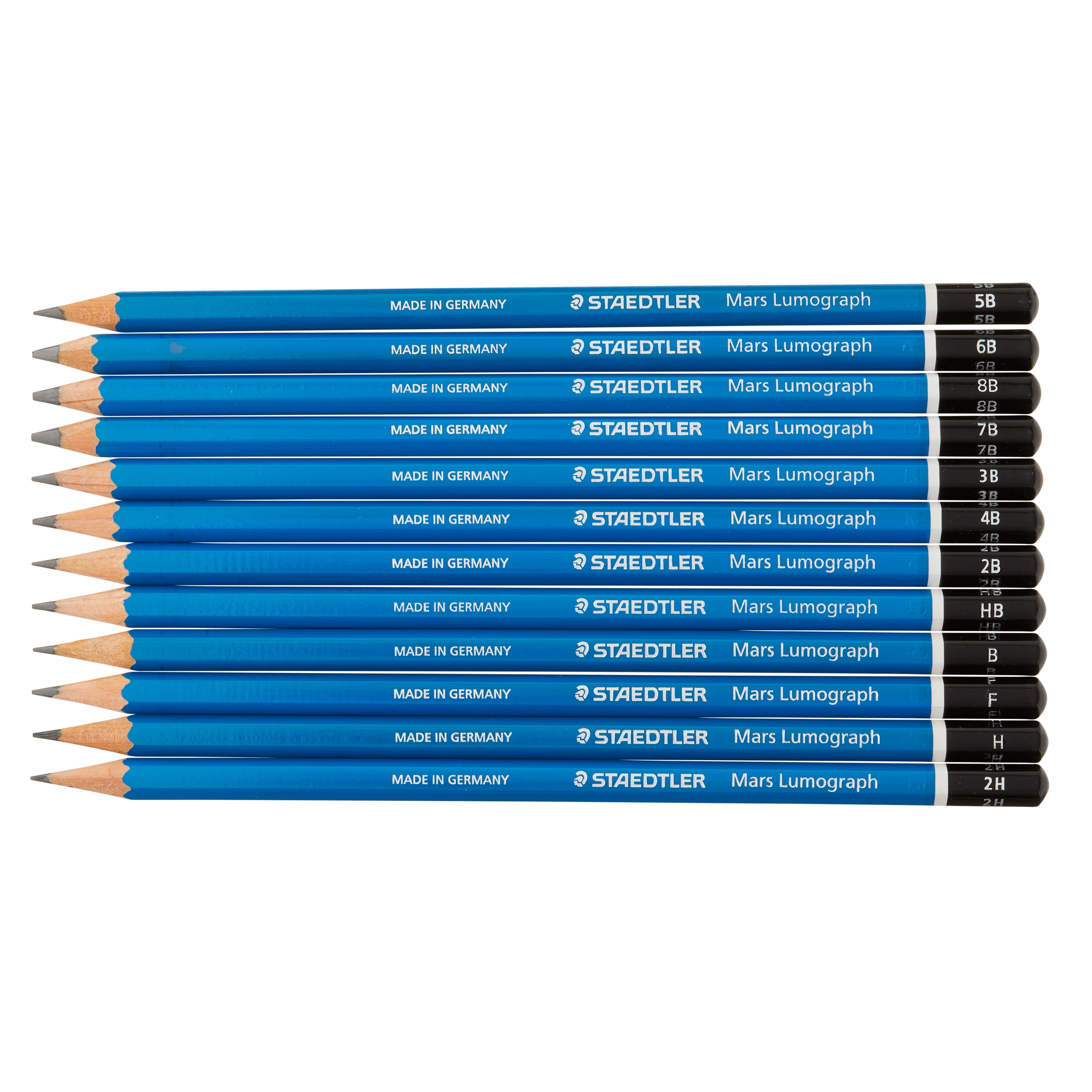 Amazon.com : STAEDTLER Mars Lumograph Art Drawing Pencils, 12 Pack Graphite  Pencils in Metal Case, Break-Resistant Bonded Lead, 100 G12,Silver/Blue :  Wood Lead Pencils : Office Products